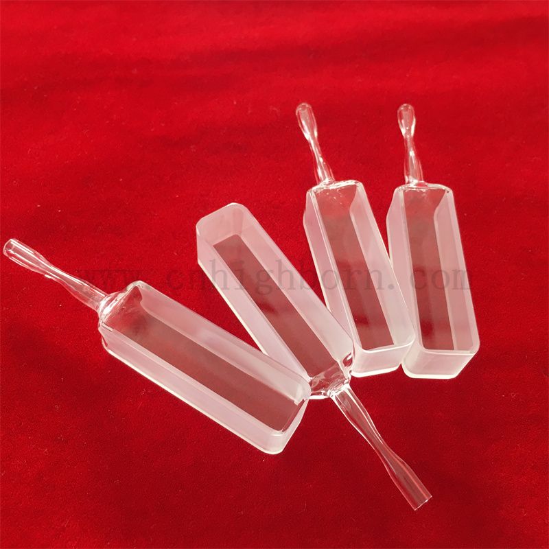 Standard Lab Analytical Instrument UV Transmittance Clear Optical Quartz Glass Cuvettes with Custom Tube