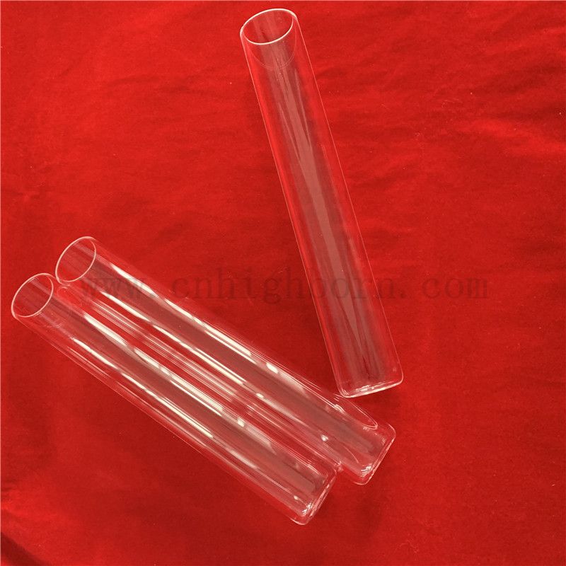 Heat Resistance Transparent UV Quartz Fused Silica Glass Sleeve with Flat Bottom