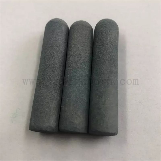 Customized Dark Gray Porous Silicon Carbide Ceramic Tube Sic Absorption Pipe