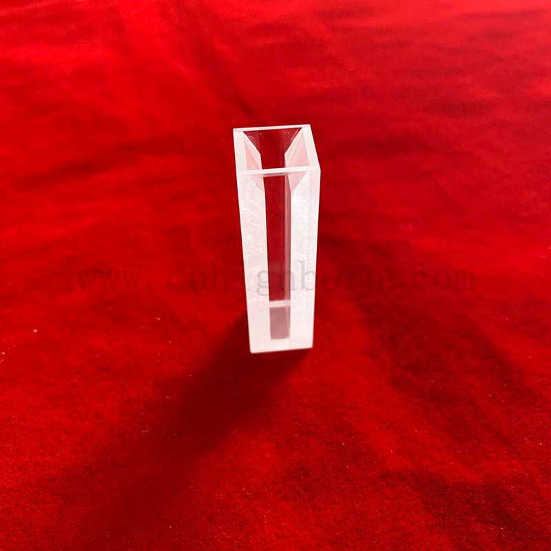 Standard Spectrophotometers 1.4ml Quartz Fluorescence Cuvette Semi-Micro cell with frosted walls and with lid