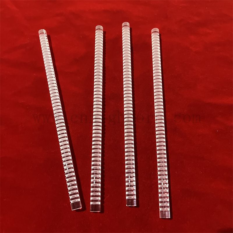 Clear High Purity Quartz Glass Rod Quartz Bar with Customized Lines