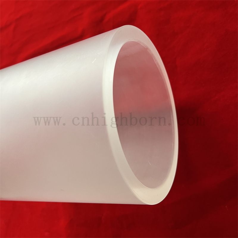 Heat Resistance Translucent Big Size Fused Quartz Silica Glass Tube