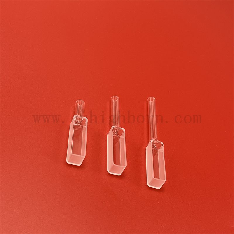 UV Fluorometer Optical Spectrophotometer Glass Cuvette Path length 10mm Quartz Cuvette Rectangular with Graded Seal