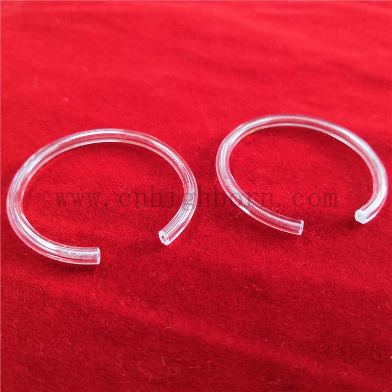 Customized C Shape Clear Fused Silica Quartz Glass Tube