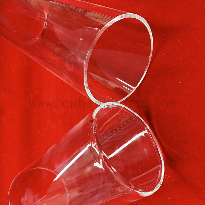 Heat Resistance Customized Clear Quartz Glass tube with flat bottom