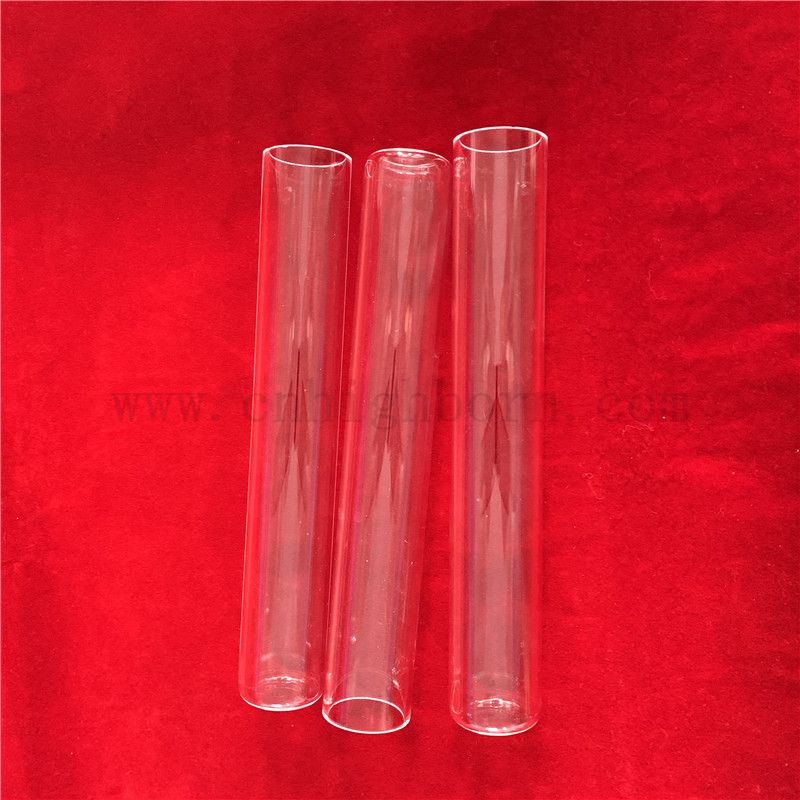 Heat Resistance Transparent UV Quartz Fused Silica Glass Sleeve with Flat Bottom