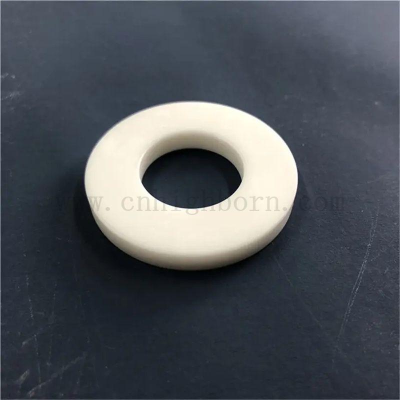 Customized White Yttria Stabilized Abrasion Resistance Zirconia Ceramic Ring ZrO2 Hoop