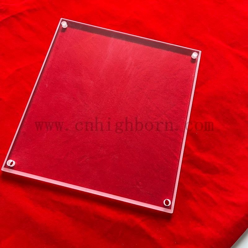 Square Quartz Plate with Hole