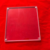 Professionally Produced Laser Cutting Quartz Fused Silica Square Plate with Hole