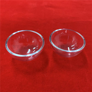 Heat Resistance Clear Quartz Glass Crucible Fused Silica Half Bowl