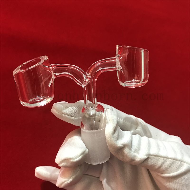Double shaped customize clear quartz glass nail seamless welded 