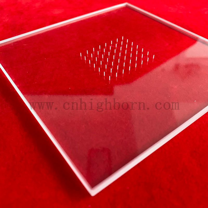 Transparent Quartz Plate with Holes