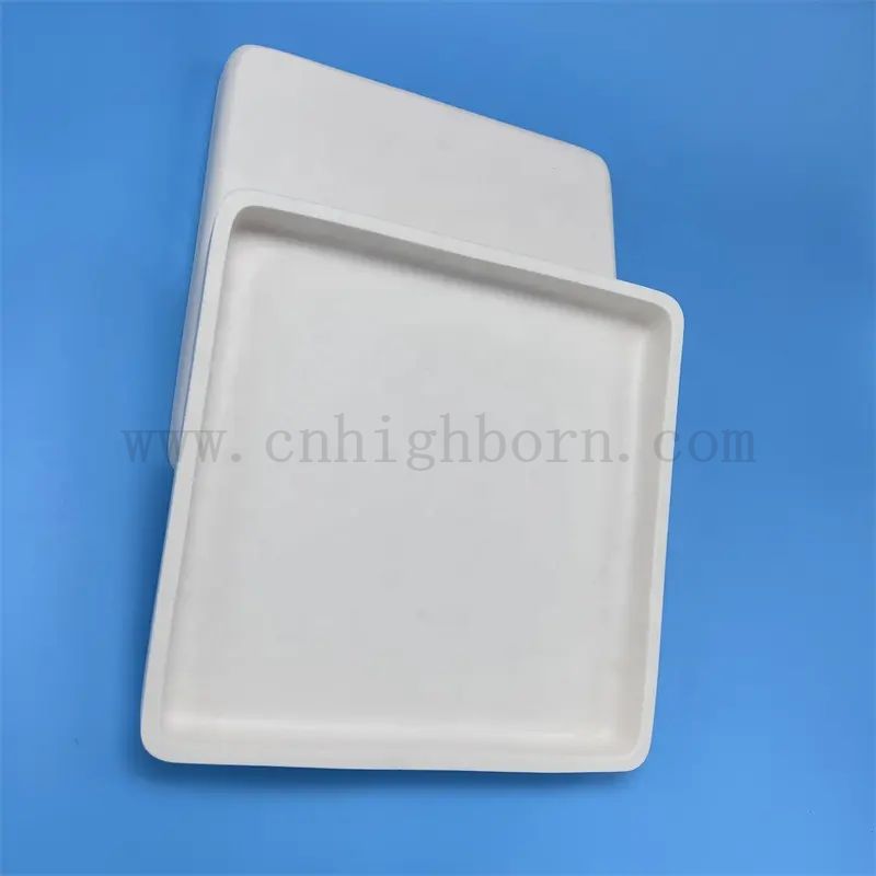 Customized Alumina Ceramic Crucible Al2O3 Molten Metal Ceramic Boat Sagger