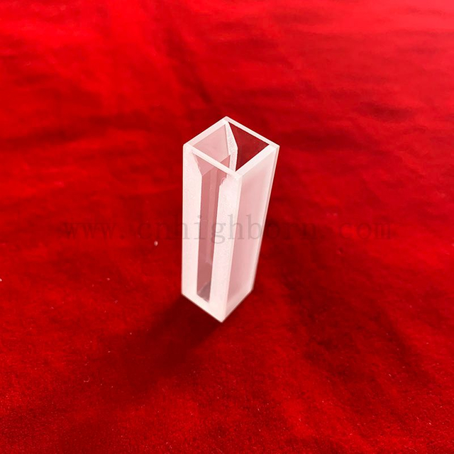 Standard Spectrophotometers 1.4ml Quartz Fluorescence Cuvette Semi-Micro cell with frosted walls and with lid
