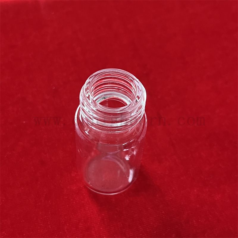 Customized Clear Screwed Top Quartz Fused Silica Glass Test Tube