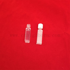 Standard Clear Optical Glass Cell 2sides Transparent Square Opening Laboratory Glassware Quartz Glass Cuvette