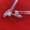 Transparent Round Bottom Frosted Ends Quartz Test Tube with Stopper