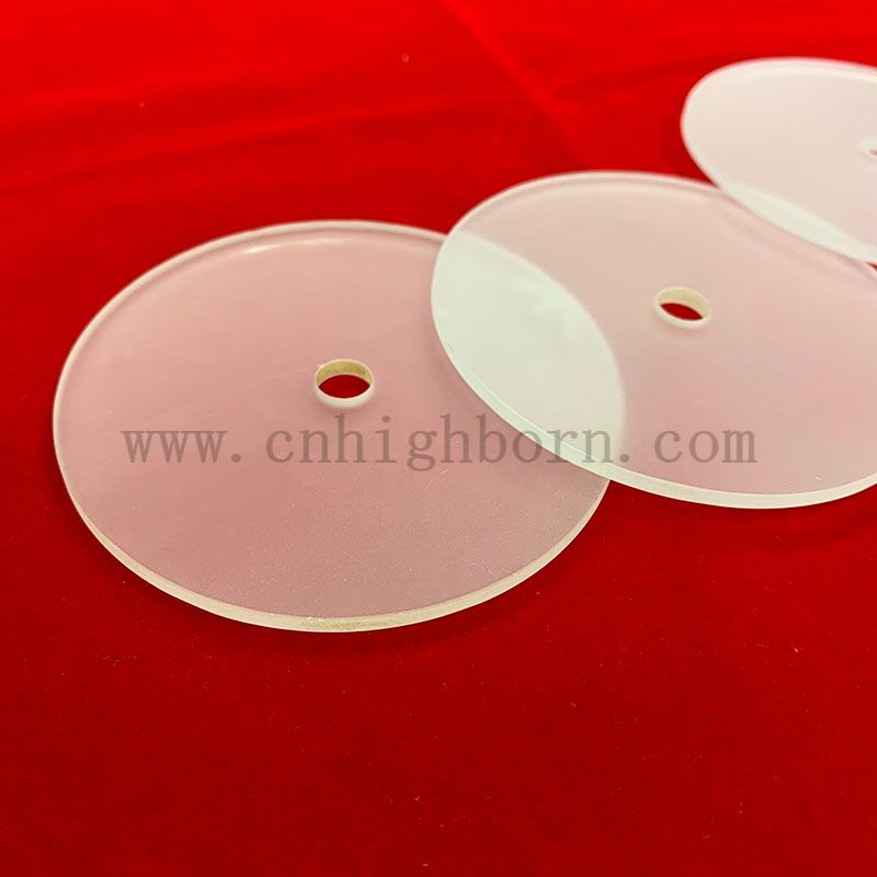 frosted quartz glass plate