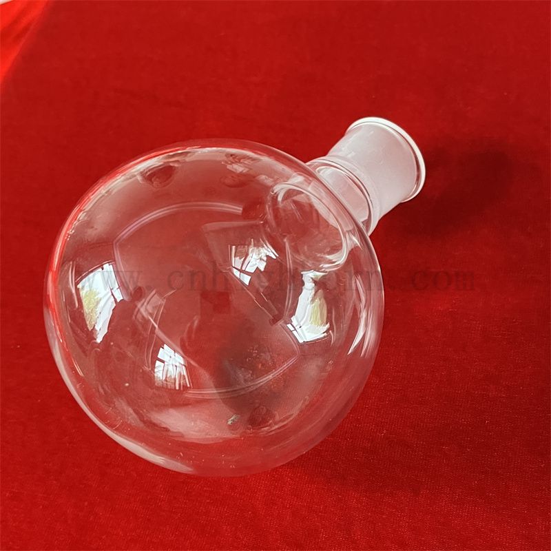 Heat Resistance Quartz Glass Clear Round Bottom Lab Flask
