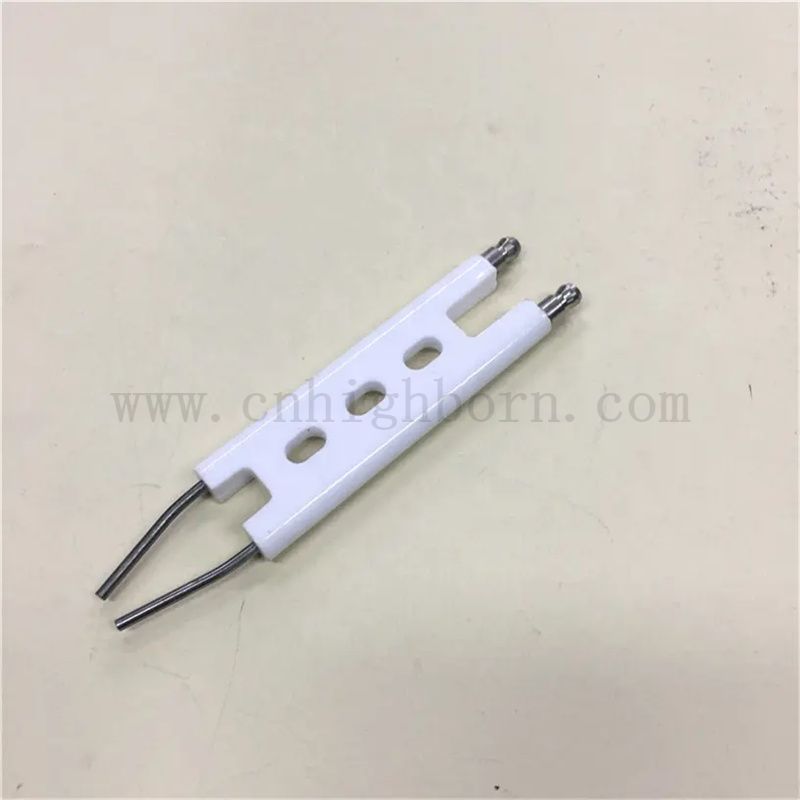 High Temperature Resistant 95% Alumina Ceramic Electrode Double-pin Ignitor