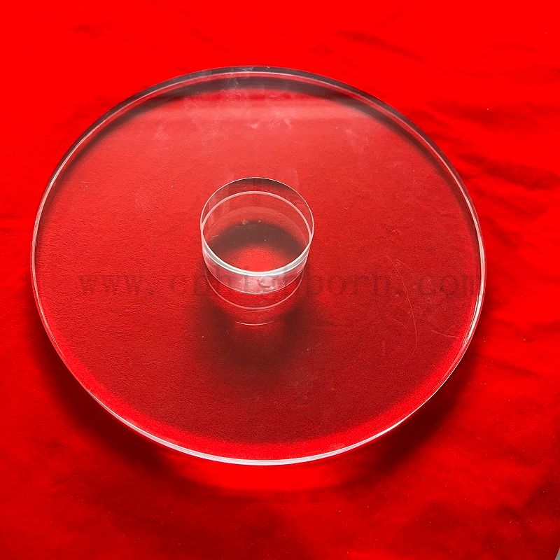 Customized JGS2 Clear Optical Round Fused Silica UV Quartz Glass Window