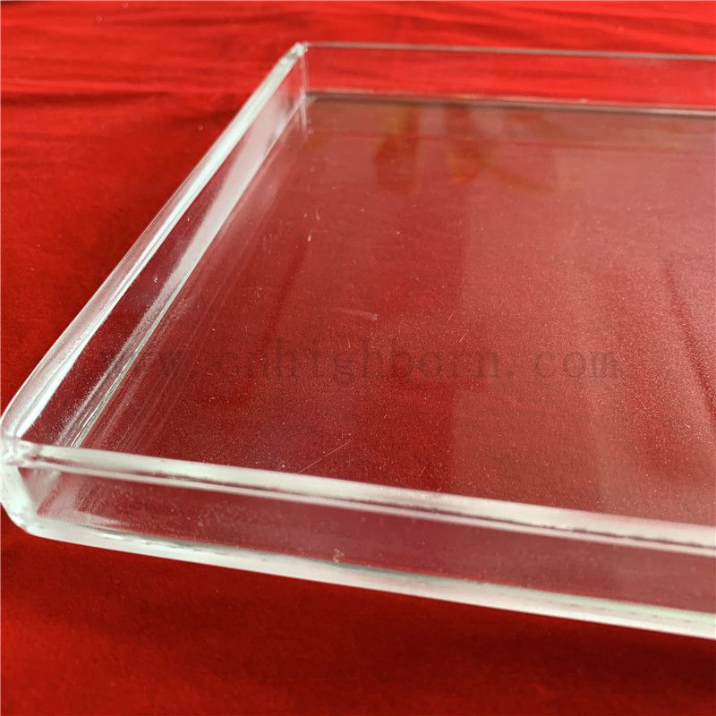 Laboratory Heat Resistance Clear Square Quartz Petri Dish Silica Glass Box 