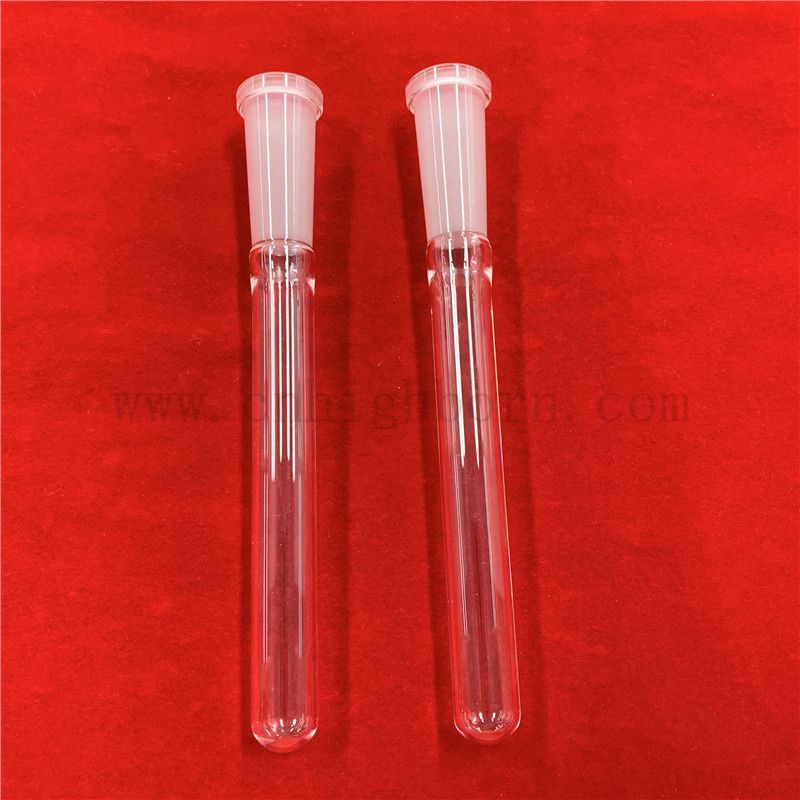 Clear Standard Ends Customized Length Round Bottom Quartz Test Tube