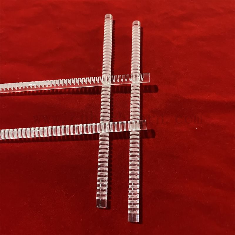 Clear High Purity Quartz Glass Rod Quartz Bar with Customized Lines