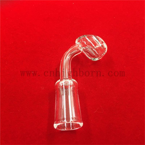 High temperature resistance angled and flat top transparent Quartz Fused Silica Glass Banger