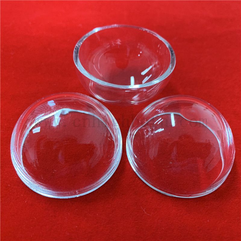 Heat Resistance Clear Quartz Glass Crucible Fused Silica Half Bowl