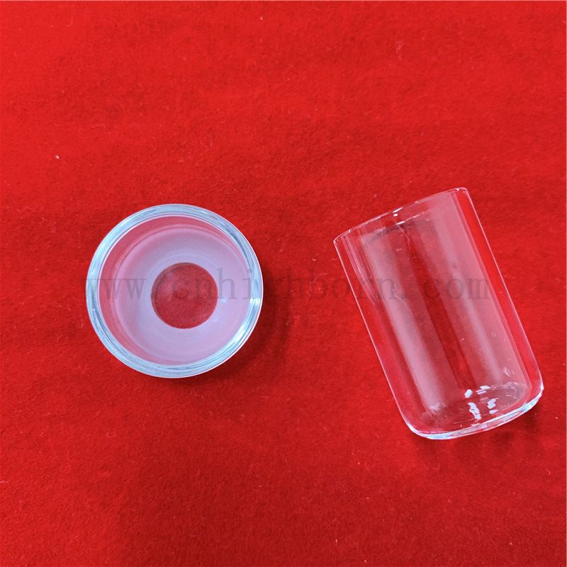 Heat Resistance Clear Quartz Glass Lab Crucible with Cap