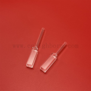 3 Sides Transparent Transmittance Optical Quartz Glass Cuvette Fluorimeter Retangular with Graded Seal