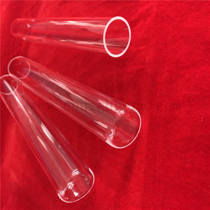 Heat Resistance Transparent UV Quartz Fused Silica Glass Sleeve with Flat Bottom