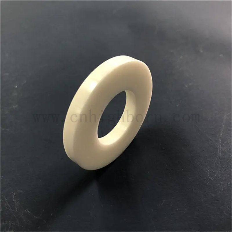 Customized White Yttria Stabilized Abrasion Resistance Zirconia Ceramic Ring ZrO2 Hoop