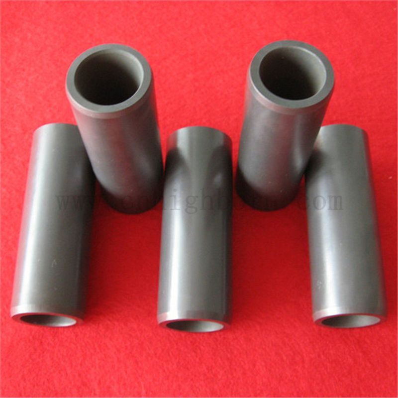 Customized Dark Gray Boron Carbide Nozzle B4C Ceramic Tube for Sandblasting