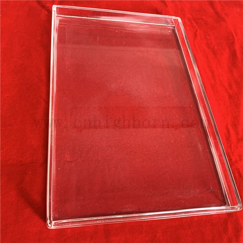 Laboratory Heat Resistance Clear Square Quartz Petri Dish Silica Glass Box 