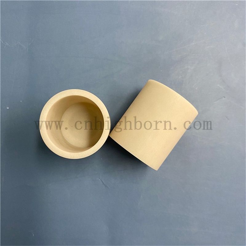 Customized High Thermal Conductivity AlN Ceramic Cup Alumina Nitride Crucible for Melting