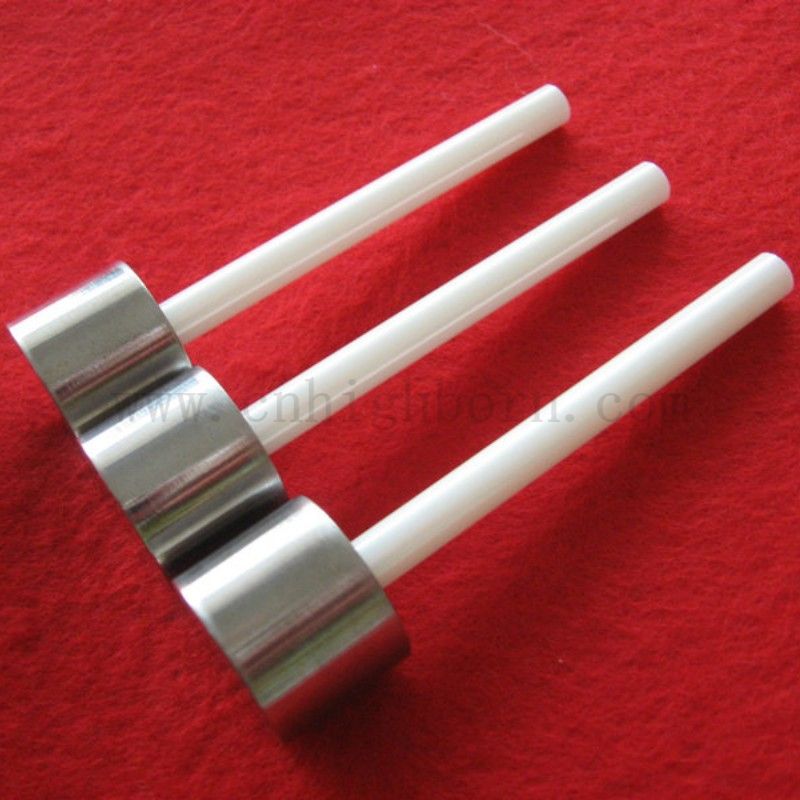 Custom High Precision Zirconia Ceramic Piston Plunger with Metal Part