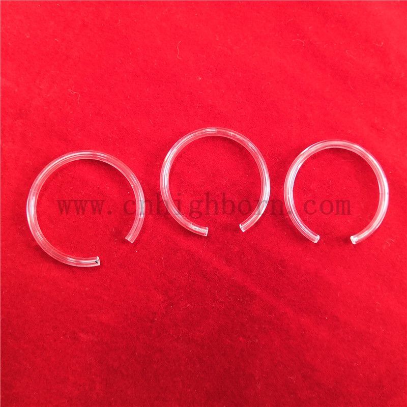 Customized C Shape Clear Fused Silica Quartz Glass Tube