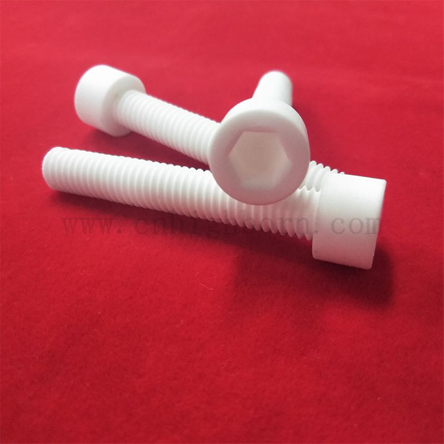 Customized Alumina Ceramic Insulation Screw Bolt Nut M10 Al2O3 Rod