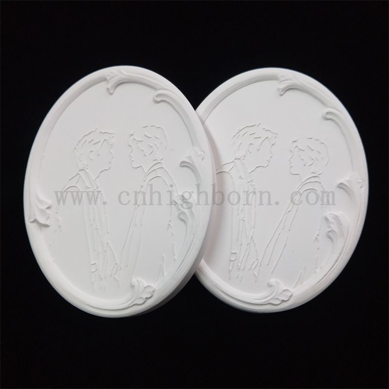 Customized Single Side Silhouette LOGO Plate Aroma Evaporates Plaster Disc