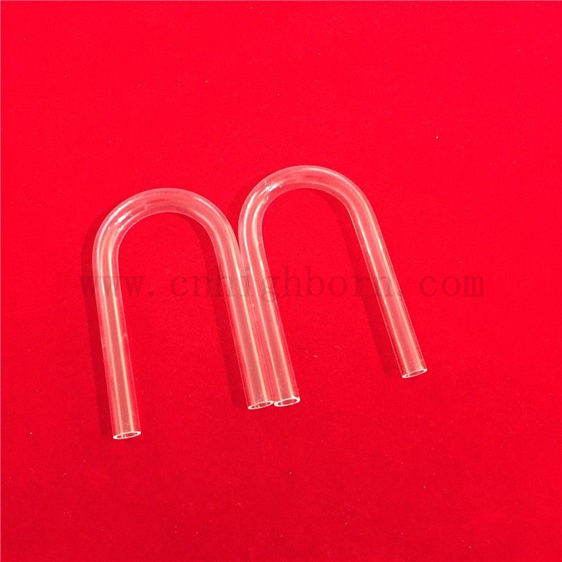 Heat Resistance Customized U Shape Fused Silica Glass Quartz Tube