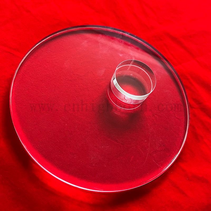 Customized JGS2 Clear Optical Round Fused Silica UV Quartz Glass Window