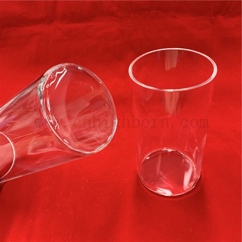 Heat Resistance Customized Clear Quartz Glass tube with flat bottom