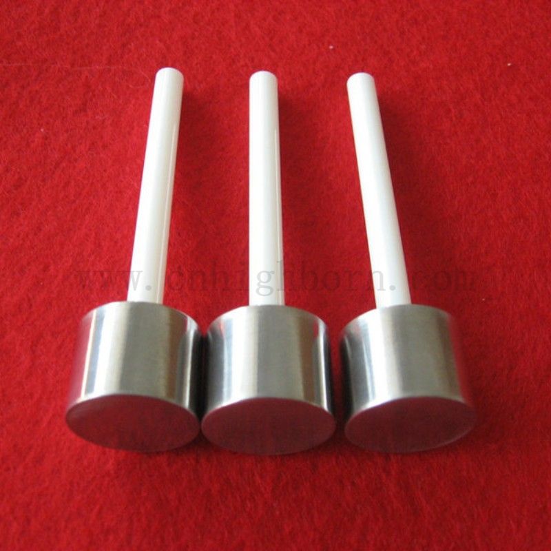 Custom High Precision Zirconia Ceramic Piston Plunger with Metal Part