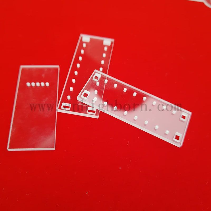 Fused Silica Slides with Hole