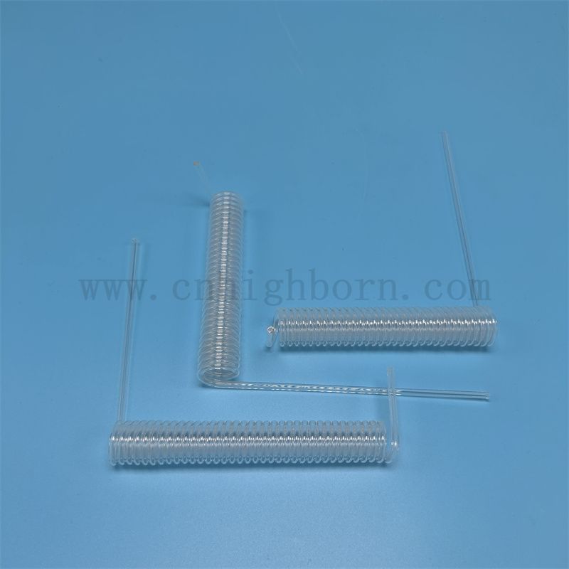 Heat Resiatance Customized Transparent Fused Silica Quartz Glass Coil Pipe