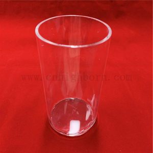 Heat Resistance Customized Clear Quartz Glass tube with flat bottom