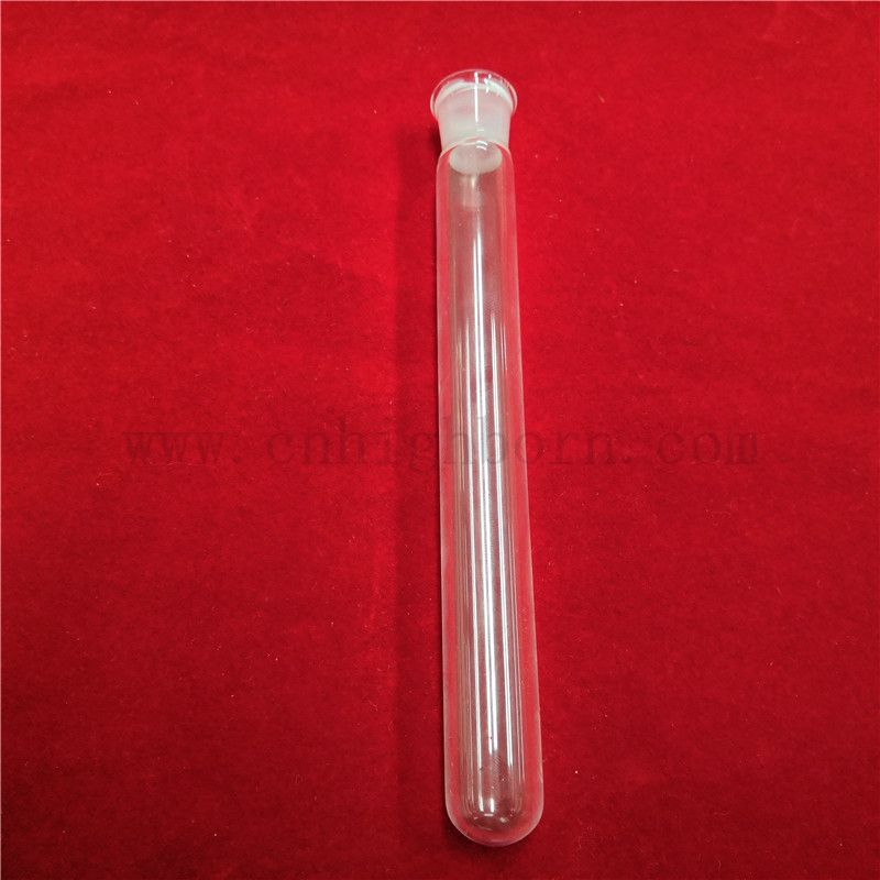 Heat Resistance Standard Ends Transparent Quartz Glass Tube with Round Bottom