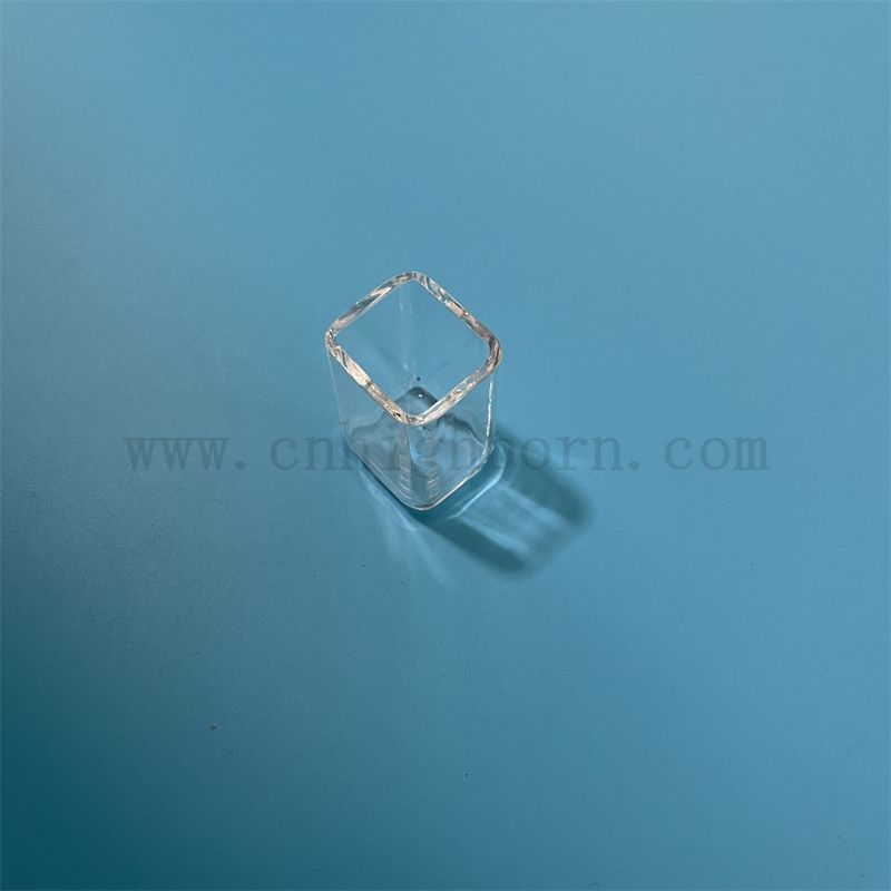 Heat Resistance Customized Transparent Square Quartz Glass Tube 